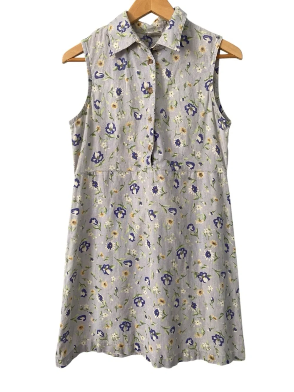 Match Sleeveless Linen Tunic with a 3/4 Button & collar Dress 8P - Picture 1 of 6